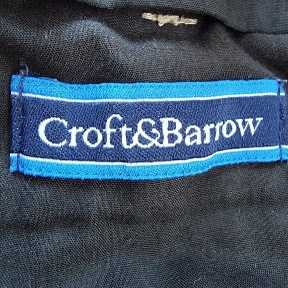 Croft & Barrow Men's 32 x 32 Tan Straight Leg Casual Pants Button Zipper - Picture 10 of 12